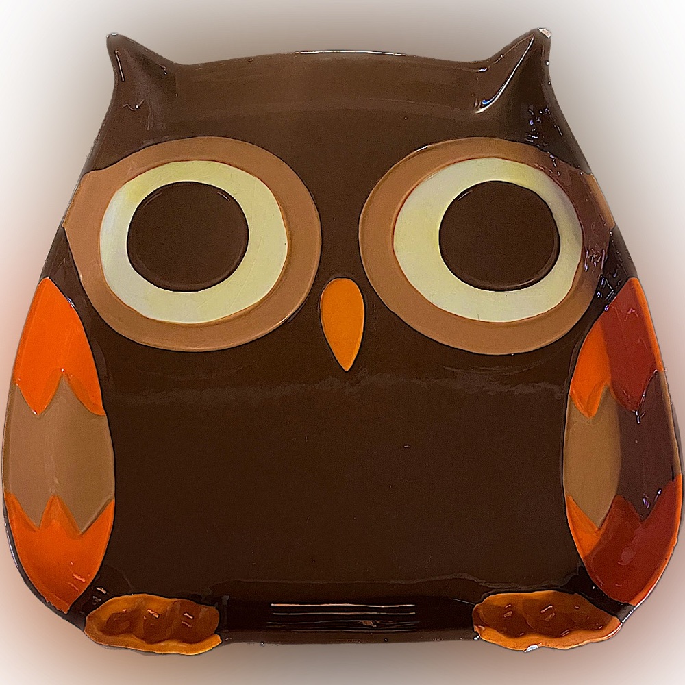 Mesa Home Owl Serving Platter 12”